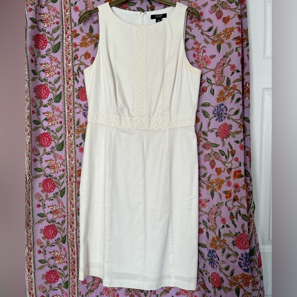 Chaps White Dress